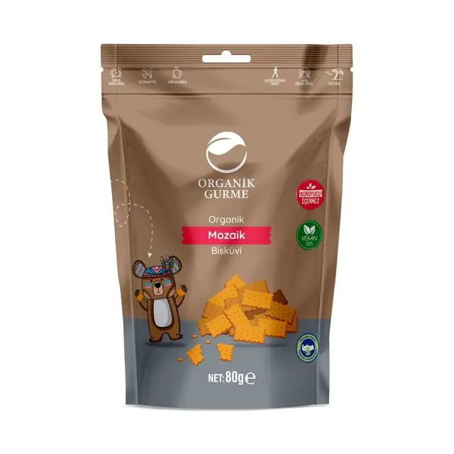 Organik Mozaik Bisküvi 80 gr