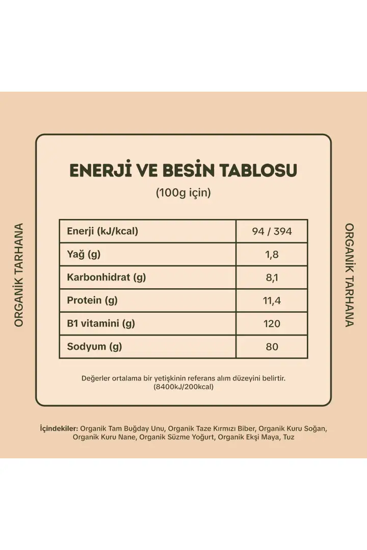 4'lü Organik Tarhana 500gr