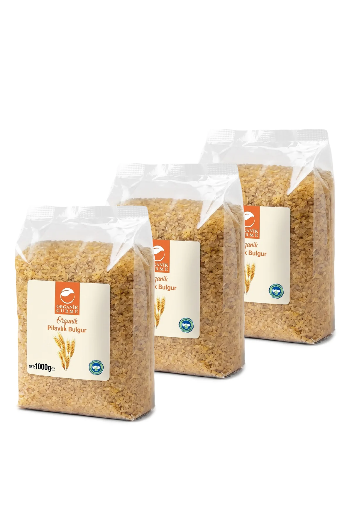 3'lü Organik Pilavlık Bulgur 1000 gr