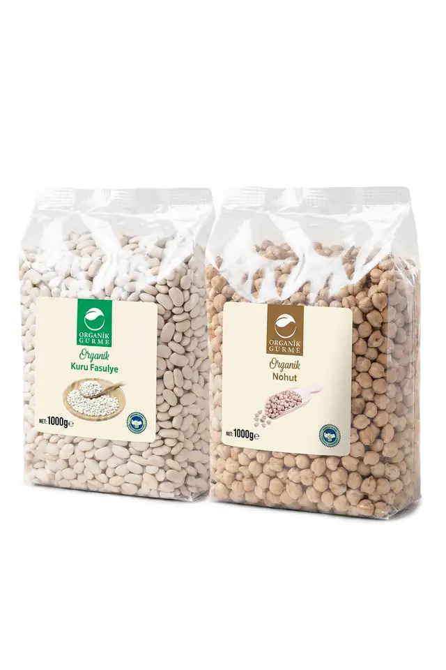 Organik Kurufasulye 1000gr - Nohut 1000gr