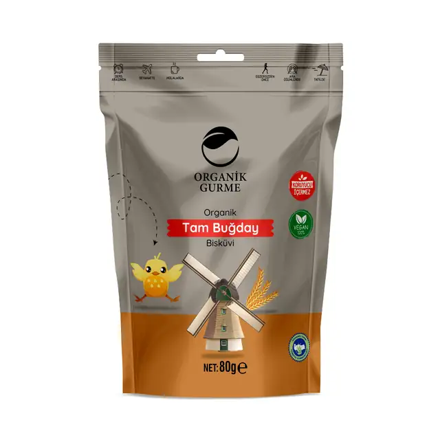 Organik Tam Buğdaylı Bisküvi 80 gr