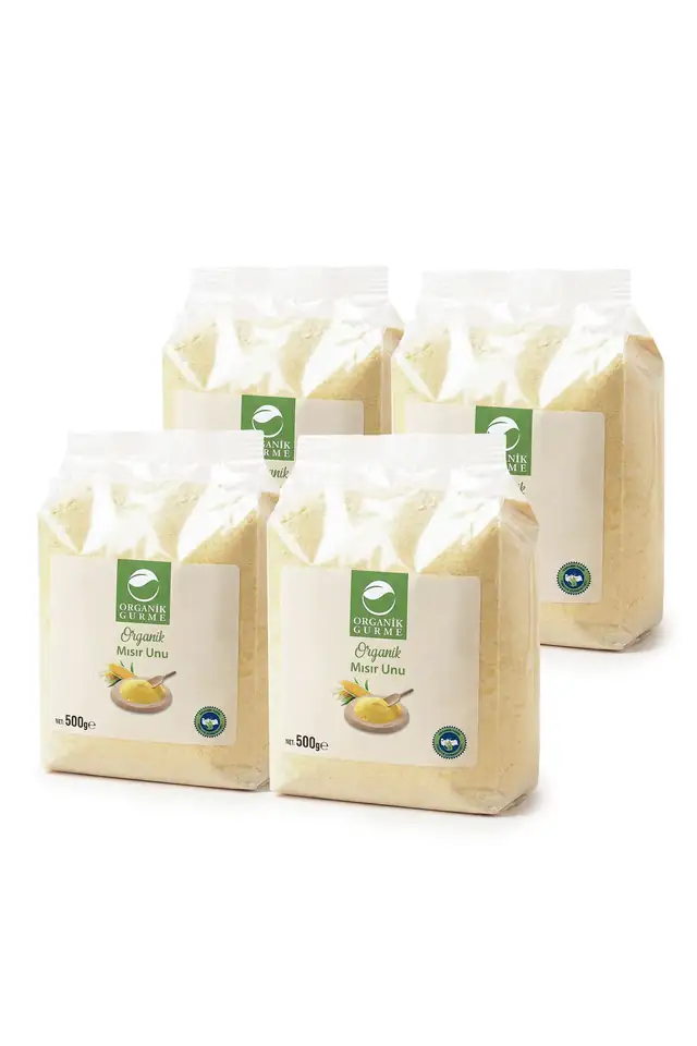 4'lü Organik Mısır Unu 500 Gr