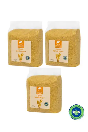 3'lü Organik Köftelik Bulgur 1000 gr 1