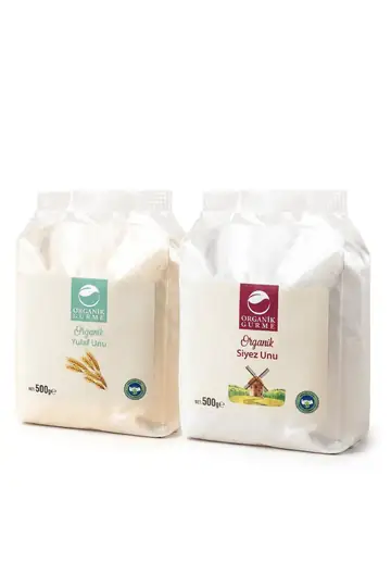 Organik Yulaf Unu 500 gr + Organik Siyez Unu 500 gr 1