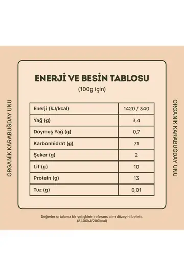 2'li Organik Karabuğday Unu 500 Gr 2