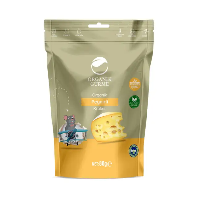 Organik Peynirli Kraker 80 gr
