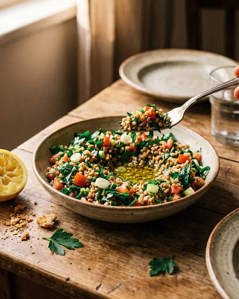 Siyez Bulgurlu Tabule Salatası Tarifi